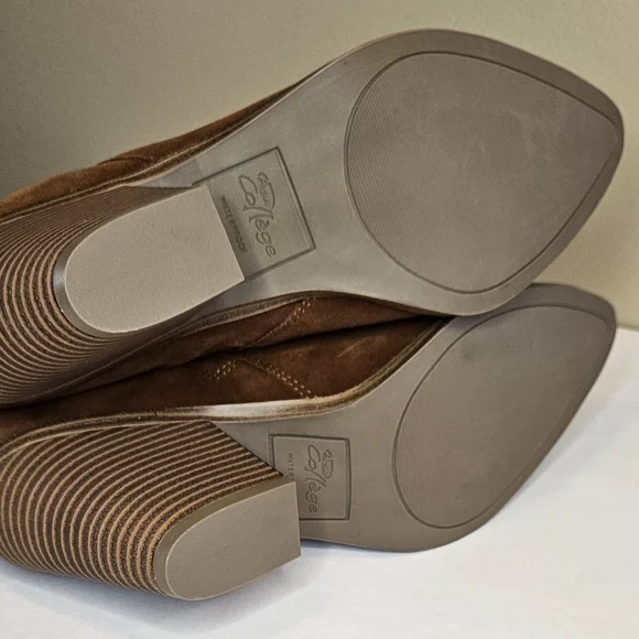 Aqua College Cognac Pointed Toe Winder Leather Boots Size 11 NWB - Picture 10 of 10